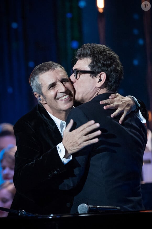 Exclusif - Marc Lavoine et Julien Clerc - Enregistrement de l'émission "Rendez-vous avec Julien Clerc" au Théâtre du Châtelet à Paris, qui sera diffusée le 29 novembre sur France 3. Le 24 octobre 2019. © Cyril Moreau / Bestimage