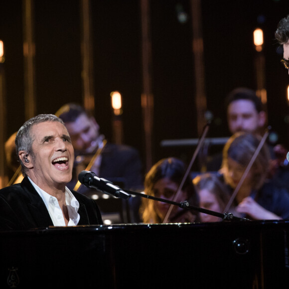 Exclusif - Marc Lavoine et Julien Clerc - Enregistrement de l'émission "Rendez-vous avec Julien Clerc" au Théâtre du Châtelet à Paris, qui sera diffusée le 29 novembre sur France 3. Le 24 octobre 2019. © Cyril Moreau / Bestimage