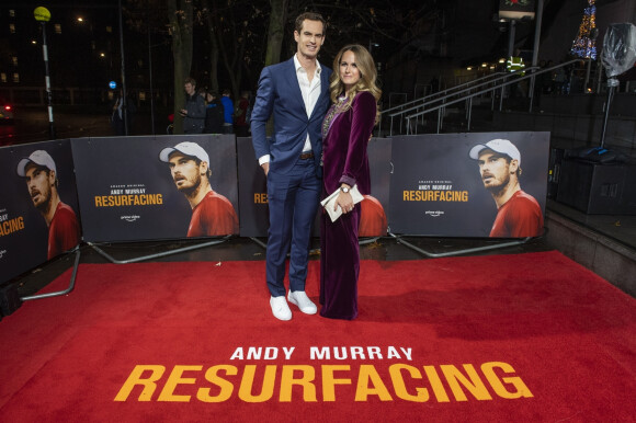 Andy Murray et Kim Murray à la projection du documentaire d'Amazon Prime Vidéo "Andy Murray Resurfacing" à Londres, le 25 novembre 2019.