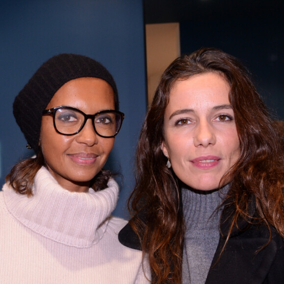 Exclusif - Karine Le Marchand et Zoé Félix lors de l'inauguration de la boutique flagship "Kujten" (marque française spécialisée dans le cachemire), située avenue Victor Hugo à Paris, le 27 novembre 2019. © Rachid Bellak/Bestimage