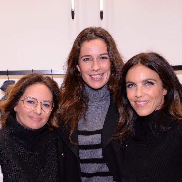 Exclusif - Zoé Félix avec Carole Benaroya (co-fondatrice de la marque Kujten) et Stéphanie Eriksson (co-fondatrice de la marque Kujten) lors de l'inauguration de la boutique flagship "Kujten" (marque française spécialisée dans le cachemire), située avenue Victor Hugo à Paris, le 27 novembre 2019. © Rachid Bellak/Bestimage