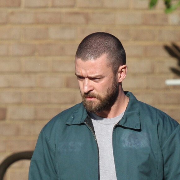 Exclusif - Justin Timberlake se fait tailler sa barbe sur le tournage du film "Palmer" à la Nouvelle-Orléans, le 10 novembre 2019.