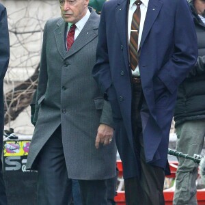 Robert De Niro et Al Pacino sur le tournage de "The Irishman" dans le quartier du Bronx à New York. Le 20 décembre 2017