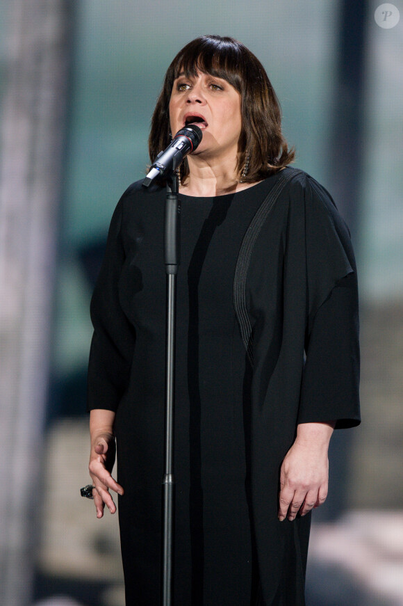 Lisa Angell (France) - Répétitions de la finale de l'Eurovision 2015 à Vienne, le 22 mai 2015.