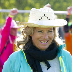 Valérie Trierweiler court avec l'association Dune d'Espoir avec Solenne - 23ème édition de la course "La Parisienne" à Paris le 8 septembre 2019. © Pierre Perusseau/Bestimage