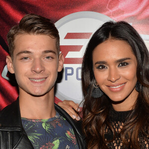 Léonard Trierweiler et Leila Ben Khalifa - Soirée pour le lancement du jeu vidéo " FIFA 17" au Cercle Cadet à Paris le 26 septembre 2016. © Veeren/Bestimage