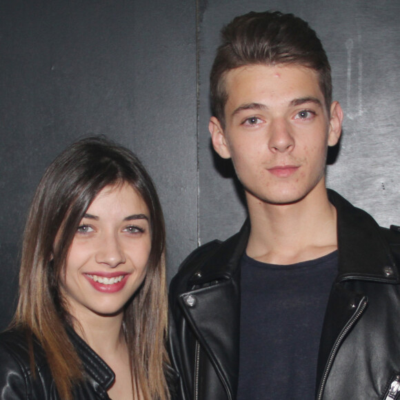 Exclusif - Léonard Trierweiler et sa petite-amie Julie - Anniversaire de Léonard Trierweiler (19 ans) avec ses amis au Banana Café à Paris, le 23 avril 2016. © Baldini/Bestimage