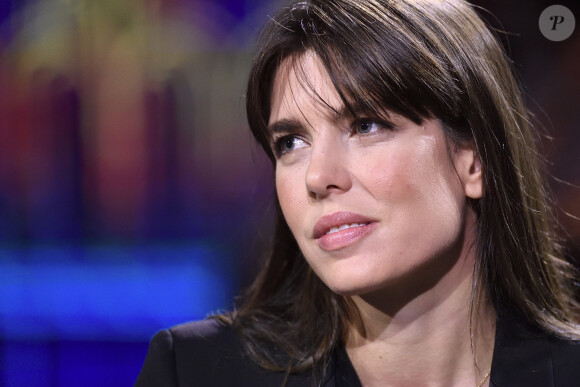 Charlotte Casiraghi sur le plateau de l'émission italienne "Le parole della Settimana", sur la Rai, à Milan, le 6 octobre 2019.
