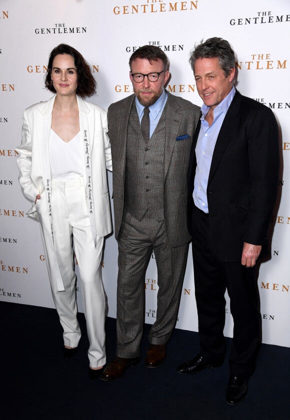 Michelle Dockery, Guy Ritchie et Hugh Grant - Avant-première du film "The Gentlemen" à Londres le 3 décembre 2019.