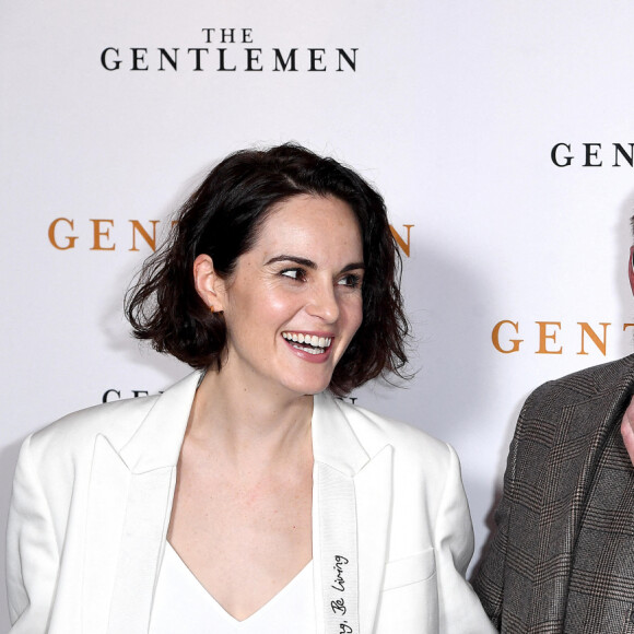 Michelle Dockery, Guy Ritchie et Hugh Grant - Avant-première du film "The Gentlemen" à Londres le 3 décembre 2019.