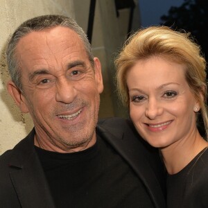 Exclusif - Thierry Ardisson, et sa femme Audrey Crespo-Mara - Anniversaire de Jacques Sanchez au restaurant Nolita à Paris le 29 mai 2016. © Veeren/Bestimage