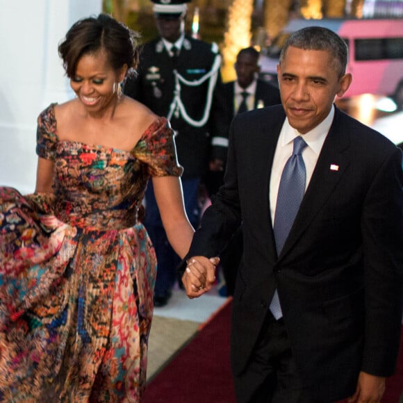 Barack Obama et Michelle Obama en visite officielle au Sénégal, juin 2013.