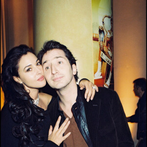 Monica Bellucci et Edouard Baer à la première du film "Astérix Mission Cléopatre", le 29 janvier 2002. 