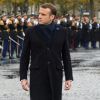 Emmanuel Macron - Cérémonie du 101ème anniversaire de l'Armistice à l'Arc de Triomphe à Paris le 11 novembre 2019. © Jacques Witt/Pool/Bestimage