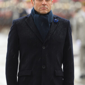 Emmanuel Macron - Cérémonie du 101ème anniversaire de l'Armistice à l'Arc de Triomphe à Paris le 11 novembre 2019. © Jacques Witt/Pool/Bestimage