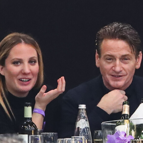 Benoit Magimel et sa femme Margot Pelletier - Tribunes du Jumping Longines Masters de Paris à Villepinte, le 7 décembre 2019. © Gwendoline Le Goff / Panoramic / Bestimage