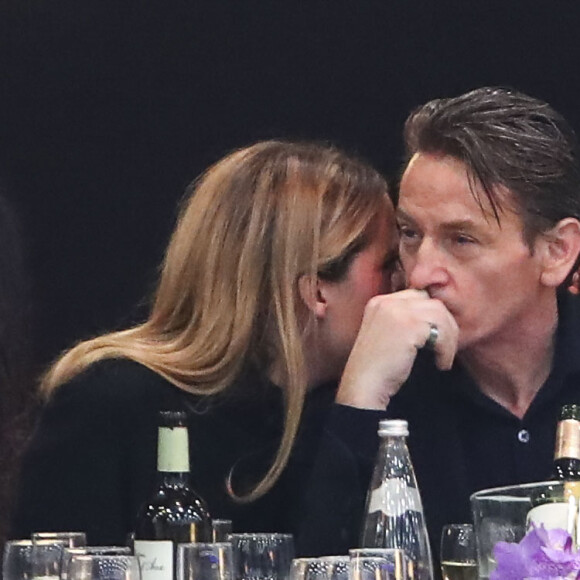 Benoit Magimel et sa femme Margot Pelletier - Tribunes du Jumping Longines Masters de Paris à Villepinte, le 7 décembre 2019. © Gwendoline Le Goff / Panoramic / Bestimage