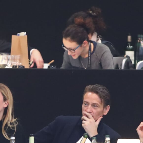 Benoit Magimel et sa femme Margot Pelletier - Tribunes du Jumping Longines Masters de Paris à Villepinte, le 7 décembre 2019. © Gwendoline Le Goff / Panoramic / Bestimage