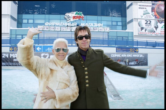 Marie Fredriksson et Per Gessle à Kazan, en Russie, avant leur tour du monde. Le 1er mars 2011.