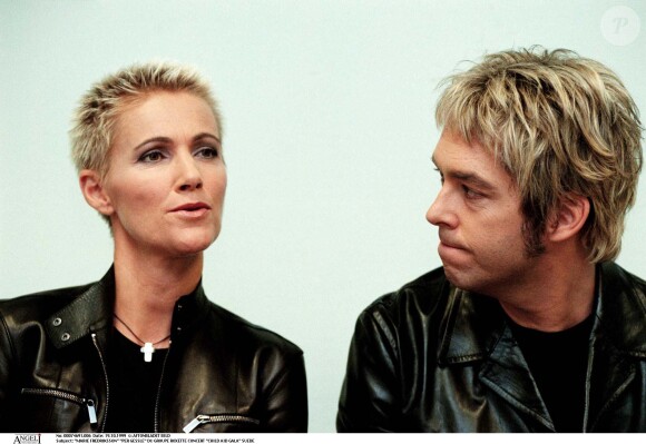 Marie Fredriksson et Per Gessle, du groupe Roxette, au Child Aid Gala. Le 19 octobre 1999.
