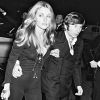 Sharon Tate et Roman Polanski à la première fu film "Rosemary's baby" à Paris en 1968.