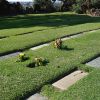 Photos de la tombe de Sharon Tate et de son enfant Paul Richard Polanski dans la cimetière Sainte-Croix à Culver en Californie. Sharon Tate a été assassiné par la 'Manson Family' alors qu'elle était enceinte de 8 mois, le 9 août 1969. La tombe de ces derniers a été photographié au lendemain de la mort de Charles Manson.