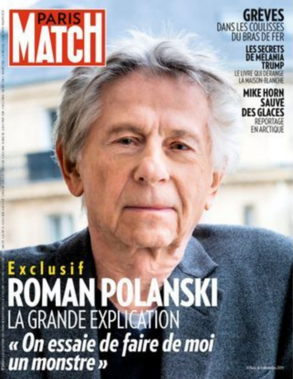 Roman Polanski en couverture de "Paris Match", numéro du 12 décembre 2019