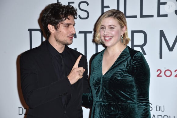 Louis Garrel et Greta Gerwig à la première du film "Les filles du Docteur March" au cinéma Gaumont-Marignan à Paris, le 12 décembre 2019. © Giancarlo Gorassini/Bestimage