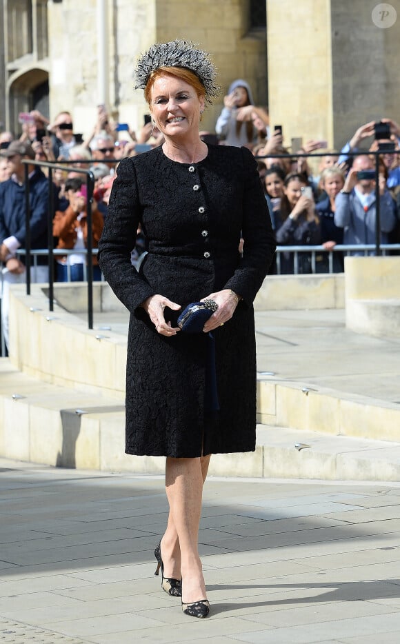 Sarah Ferguson, duchesse d'York - Les invités arrivent au mariage de E. Goulding et C.Jopling en la cathédrale d'York, le 31 août 2019