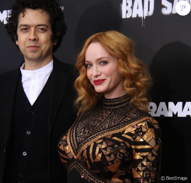 Geoffrey Arend, Christina Hendricks à la première de ''Bad Santa 2'' à New York, le 15 novembre 2016 © Sonia Moskowitz/Globe Photos via Zuma/Bestimage