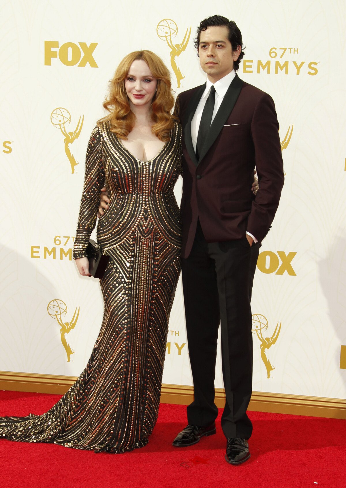 Photo Christina Hendricks Et Son Mari Geoffrey Arend à La 67e Cérémonie Annuelle Des Emmy
