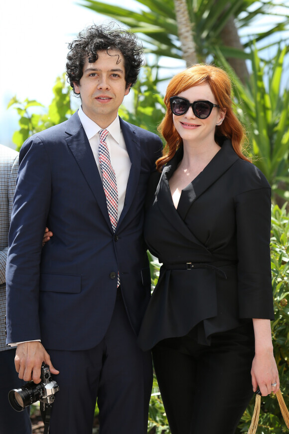 Christina Hendricks et son mari Geoffrey Arend au Festival de Cannes en mai 2014, lors du photocall du film "Lost River".