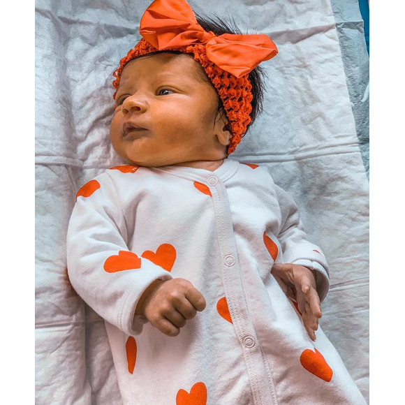 Le visage de la petite Ruby enfin dévoilé, sur Instagram le 13 octobre 2019.