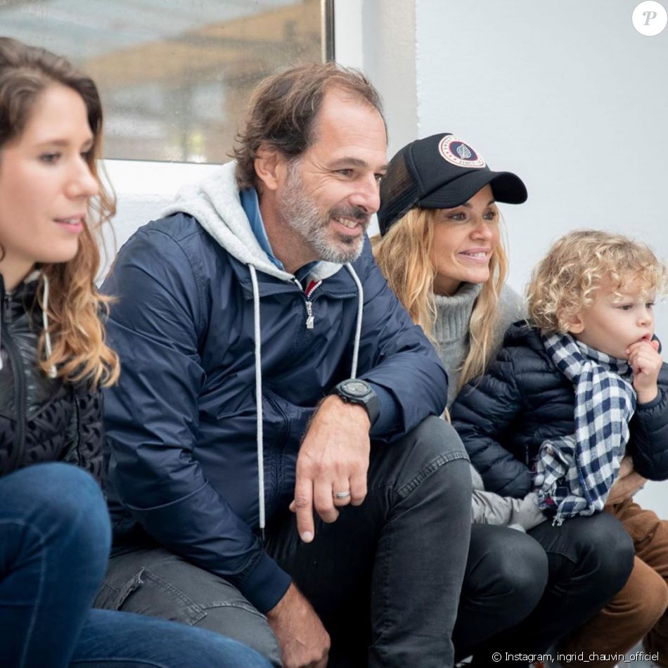 Ingrid Chauvin avec son mari Thierry et son fils Tom, au zoo de Beauval, novembre 2019