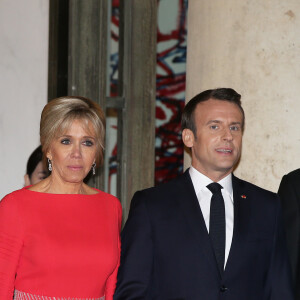 Le président de la république, Emmanuel Macron et sa femme Brigitte reçoivent le président de la République populaire de Chine, XI Jinping et sa femme femme Peng Liyuan au Palais de l'Elysée pour un dîner d'état, Paris, le 25 mars 2019. ©Stéphane Lemouton / Bestimage