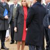 La première dame Brigitte Macron - Le président Emmanuel Macron accueille Sergio Mattarella, président de la République d'Italie au Château Royal d'Amboise pour la commémoration du 500ème anniversaire de la mort de Leonard de Vinci le 2 mai 20