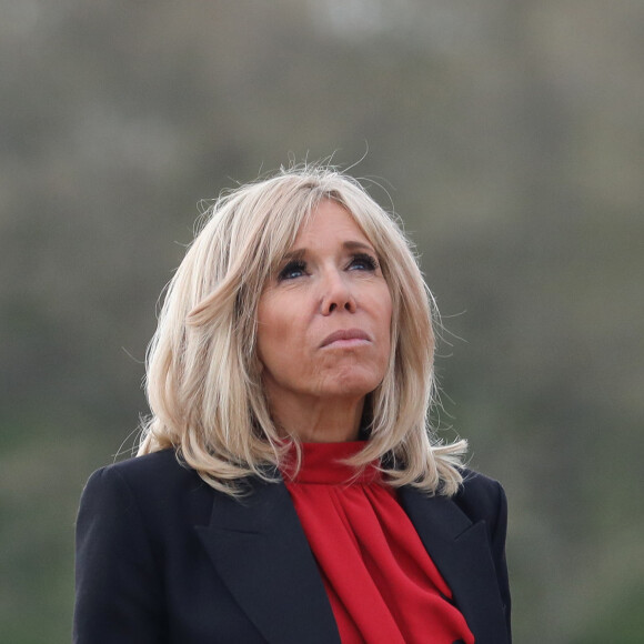 La première dame Brigitte Macron au Château de Chambord dans le cadre des célébrations du 500ème anniversaire de la mort de Léonard de Vinci, Loir-et-Cher, France, le 2 mai 2019.© Stéphane Lemouton / Bestimage