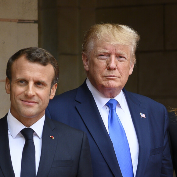 Melania Trump, la première dame Brigitte Macron - 75ème anniversaire du débarquement - Entretien entre le président Donald Trump et le président Emmanuel Macron à la préfecture de Caen le 6 juin 2019. © Eliot Blondet / pool / Bestimage