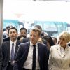 e président de la République française Emmanuel Macron et sa femme la Première Dame Brigitte Macron arrivent à la gare de Tokyo pour prendre le Shinkansen, le train à grande vitesse japonais, à destination de Kyoto le 27 juin 2019. © Dominique Jacovides / Bestimage