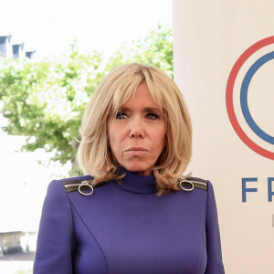 Brigitte Macron lors de la réunion des ministres de l'éducation en marge du G7 au centre international d'études pédagogiques à Sèvres le 4 juillet 2019. © Stéphane Lemouton / Bestimage