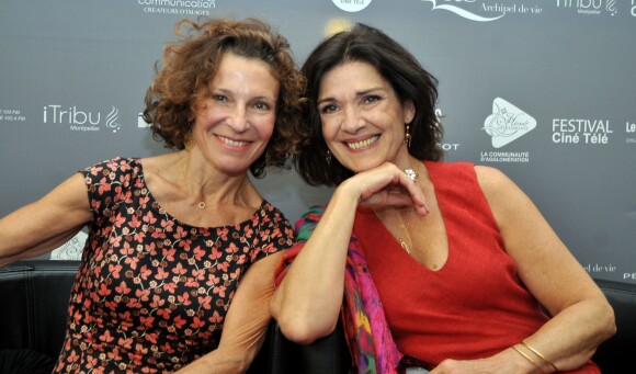 Sylvie Flepp et Anne Canovas lors du 12e festival Les Hérault du Cinéma et de la Télévision au Cap d'Agde, le 18 juin 2015