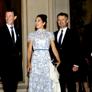 Le prince Joachim de Danemark et la princesse Marie de Danemark, le prince Frederik de Danemark et la princesse Mary de Danemark - Dîner à l'hôtel de ville de Paris en l'honneur du couple princier du Danemark le 8 octobre 2019. © Dominique Jacovides / Bestimage