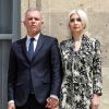 Passation de pouvoir entre François de Rugy, ministre démissionnaire de la Transition Ecologique et Solidaire et Elisabeth Borne, nouvelle ministre de la Transition écologique et solidaire, chargée des Transports et sa femme Séverine Servat. Le 17 juillet 2019 à Paris. © Stéphane Lemouton / Bestimage