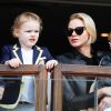 La princesse Charlène de Monaco avec ses enfants le prince Jacques de Monaco, la princesse Gabriella de Monaco lors de la 9ème édition du Tournoi Sainte Dévote de Rugby au Stade Louis II à Monaco, le 11 mai 2019. © Claudia Albuquerque/Bestimage