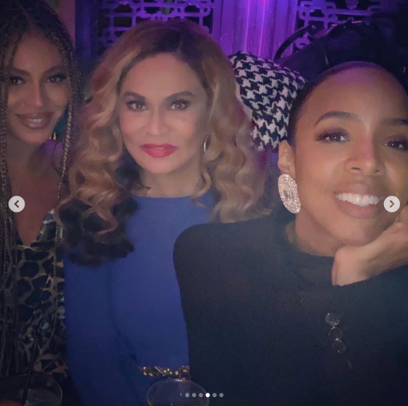 Beyoncé, sa mère Tina Knowles et Kelly Rowland ont assisté à la soirée de Noël des marques Lorraine Schwartz et Ofira. Décembre 2019.