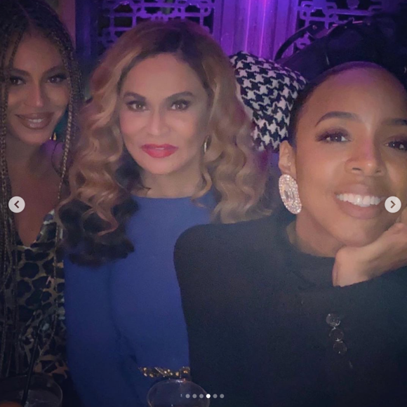Beyoncé, sa mère Tina Knowles et Kelly Rowland ont assisté à la soirée de Noël des marques Lorraine Schwartz et Ofira. Décembre 2019.