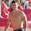 Mark Wahlberg prend du bon temps sur l'île de la Barbade. L'acteur a décidé de passer les fêtes de fin d'année dans les Caraïbes, le 28 décembre 2019.  American actor, producer, businessman, model, rapper, singer and songwriter Mark Wahlberg pictured at the beach in Barbados on December 28, 2019.28/12/2019 - Barbados
