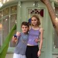 Lily-Rose Melody Depp avec son petit frère Jack John Christopher.