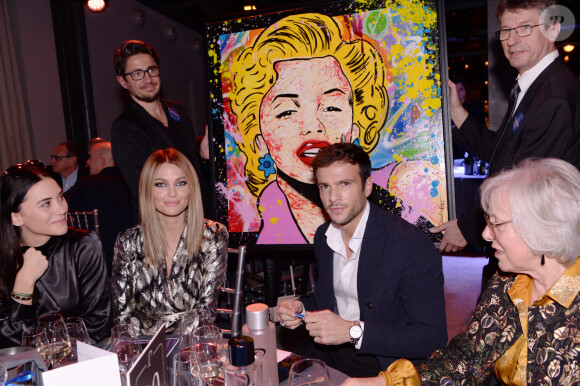 Exclusif - Caroline Receveur et son compagnon Hugo Philip - Les célébrités assistent au dîner de gala de l'association "Make a wish" au Pavillon Potel et Chabot à Paris. Le 9 décembre 2019 © Rachid Bellak / Bestimage