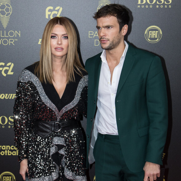 Caroline Receveur et son compagnon Hugo Philip - Cérémonie du Ballon d'Or 2019 à Paris le 2 décembre 2019. © Jeremy Melloul/Bestimage